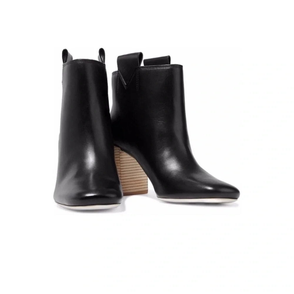 Mercedes Castillo /  Bailee black Leather Booties ankle boots 36.5 6.5 - Picture 3 of 10